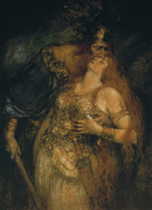 L'Adieu de Guillaume Apollinaire dans Alcools - Peinture de Ferdinand Leeke - Le Dernier adieu de Wotan et Bunnehilde - 1875