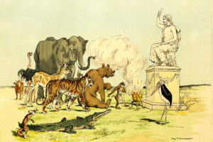 La Besace de Jean de La Fontaine dans Les Fables - Illustration de Auguste Vimar - 1897