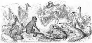 La Besace de Jean de La Fontaine dans Les Fables - Illustration de Gustave Doré - 1876