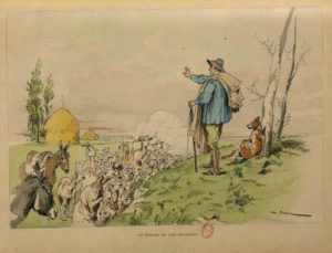 Le Berger et Son Troupeau de Jean de La Fontaine dans Les Fables - Illustration de Auguste Vimar - 1897