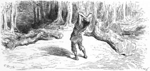 Le Bûcheron et Mercure de Jean de La Fontaine dans Les Fables - Illustration de Gustave Doré - 1876