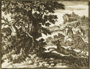 Le Cerf et La Vigne de Jean de La Fontaine dans Les Fables - Illustration de François Chauveau - 1688