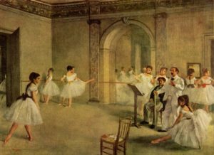 Les Oiseaux de Victor Hugo dans Les Contemplations - Peinture de Edgar Degas - Le Foyer de la danse à l'Opéra de la rue Le Peletier - 1872