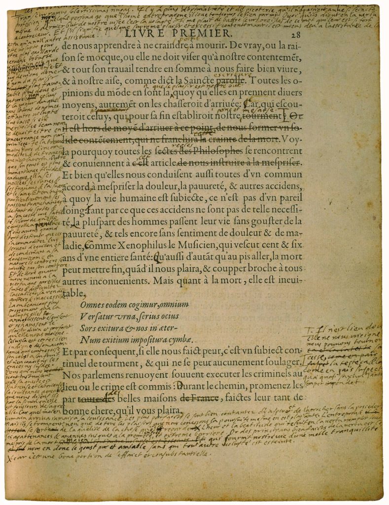 Que Philosopher C’Est Apprendre à Mourir Essai de Michel de Montaigne Essais Livre 1