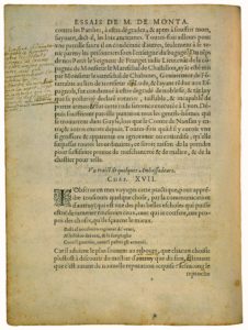 Un Traict de Quelques Ambassadeurs de Michel de Montaigne - Essais - Livre 1 Chapitre 17 - Édition de Bordeaux - 001