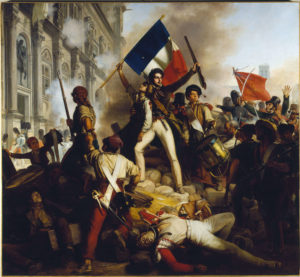 Vers 1820 de Victor Hugo dans Les Contemplations - Peinture de Jean-Victor Schnetz - Combat devant l'hotel de ville, le 28 juillet 1830 - 1833