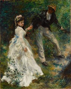 Vieille Chanson du Jeune Temps de Victor Hugo dans Les Contemplations - Peinture de Auguste Renoir - La Promenade - 1870