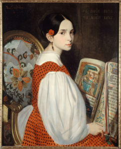 À Ma Fille de Victor Hugo - Peinture de Auguste de Chatillon - Léopoldine au Livre d'Heures - 1836