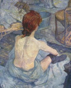 À Une Mendiante Rousse de Charles Baudelaire - Peinture de Henri de Toulouse-Lautrec - La Toilette - 1889