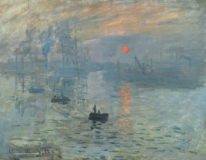 Le Crépuscule du Matin de Charles Baudelaire - Peinture de Claude Monet - Impression, Soleil Levant - 1872
