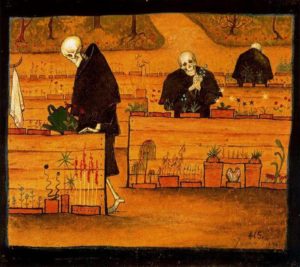 Le Mort Joyeux de Charles Baudelaire - Peinture de Hugo Simberg - Le Jardin de La Mort - 1896