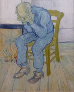 Le Poëme éploré se Lamente de Victor Hugo - Peinture de Vincent van Gogh - À La Porte de l'Éternité - 1890