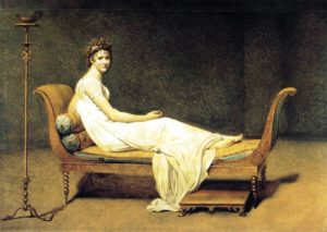 1909 de Guillaume Apollinaire dans Alcools - Peinture de Jacques-Louis David - Portrait de Juliette Récamier - 1800