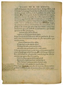 C’Est Folie de Rapporter le Vray et le Faux a Nostre Suffisance de Michel de Montaigne - Essais - Livre 1 Chapitre 27 - Édition de Bordeaux - 002