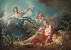 Chanson de Victor Hugo dans Les Contemplations - Peinture de Jean-Honoré Fragonard - Diane et Endymion - 1756