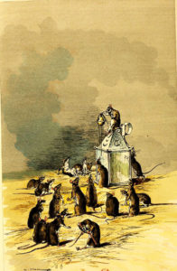 Conseil Tenu Par Les Rats de Jean de La Fontaine dans Les Fables - Illustration de Auguste Vimar - 1897