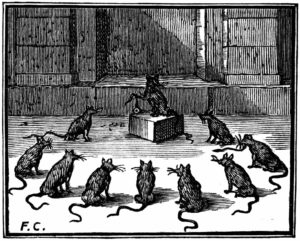 Conseil Tenu Par Les Rats de Jean de La Fontaine dans Les Fables - Illustration de François Chauveau - 1688