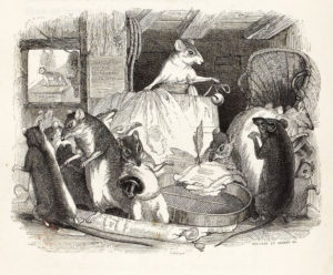 Conseil Tenu Par Les Rats de Jean de La Fontaine dans Les Fables - Illustration de Grandville - 1840