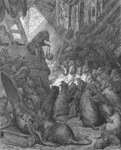 Conseil Tenu Par Les Rats de Jean de La Fontaine dans Les Fables - Illustration de Gustave Doré - 1876