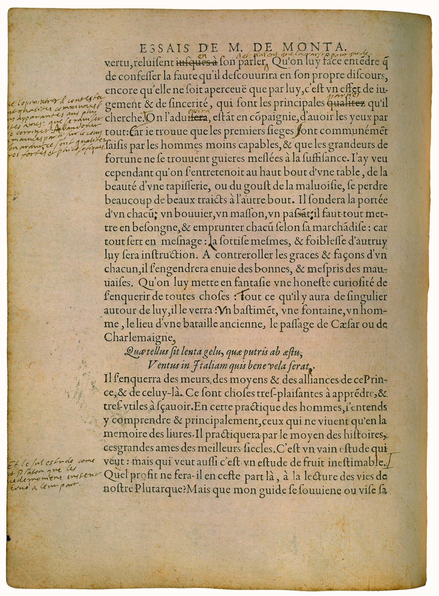 montaigne essais livre 1 chapitre 26 analyse