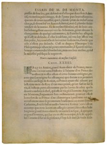 De la Coustume et de ne Changer Aisément une Loy Receue de Michel de Montaigne - Essais - Livre 1 Chapitre 23 - Édition de Bordeaux - 013