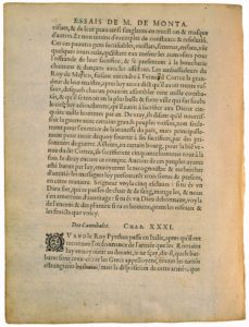 De la Moderation de Michel de Montaigne - Essais - Livre 1 Chapitre 30 - Édition de Bordeaux - 005