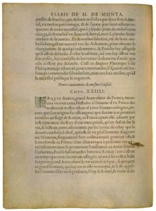 Divers Evenemens de Mesme Conseil de Michel de Montaigne - Essais - Livre 1 Chapitre 24 - Édition de Bordeaux - 001