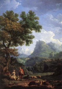 Églogue de Victor Hugo dans Les Contemplations - Peinture de Joseph Vernet - La bergère des Alpes - 1789