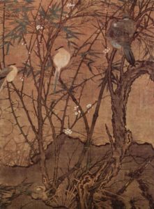 En Écoutant Les Oiseaux de Victor Hugo dans Les Contemplations - Peinture sur soie chinoise - Oiseaux - XIIe siècle