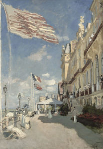 Hôtels de Guillaume Apollinaire dans Alcools - Peinture de Claude Monet - Hôtel des Roches Noires - 1870