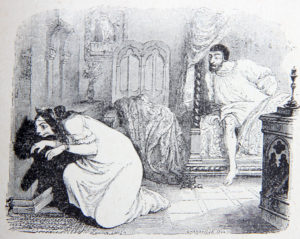 La Chatte Métamorphosée en Femme de Jean de La Fontaine dans Les Fables - Illustration de Grandville - 1840