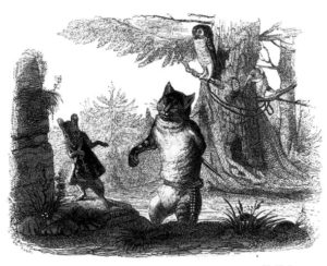 Le Chat et Le Rat de Jean de La Fontaine dans Les Fables - Illustration de Grandville - 1840