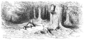 Le Chat et Le Rat de Jean de La Fontaine dans Les Fables - Illustration de Gustave Doré - 1876