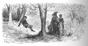 Le Cierge de Jean de La Fontaine dans Les Fables - Illustration de Gustave Doré - 1876