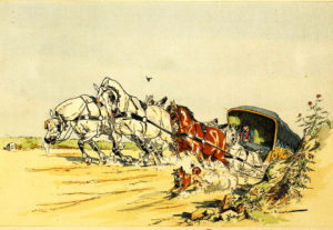 Le Coche et La Mouche de Jean de La Fontaine dans Les Fables - Illustration de Auguste Vimar - 1897