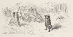 Le Coche et La Mouche de Jean de La Fontaine dans Les Fables - Illustration de Gustave Doré - 1876