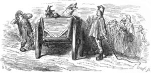 Le Cochon, La Chèvre et Le Mouton de Jean de La Fontaine dans Les Fables - Illustration de Gustave Doré - 1876