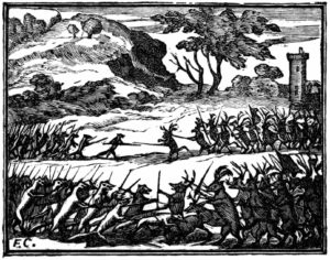 Le Combat des Rats et des Belettes de Jean de La Fontaine dans Les Fables - Illustration de François Chauveau - 1688