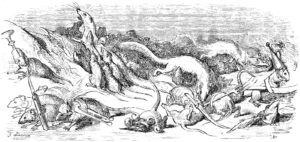 Le Combat des Rats et des Belettes de Jean de La Fontaine dans Les Fables - Illustration de Gustave Doré - 1876