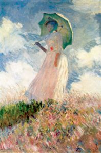 Les Cloches de Guillaume Apollinaire dans Alcools - Peinture de Claude Monet - Essai de figure en plein-air, Femme à l'ombrelle tournée vers la gauche - 1886