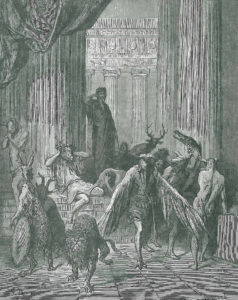 Les Compagnons d'Ulysse de Jean de La Fontaine dans Les Fables - Gravure de Gustave Doré - 1876