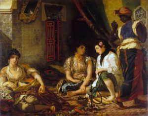 Les Femmes de Guillaume Apollinaire dans Alcools - Peinture de Eugène Delacroix - Les femmes d'Alger dans leur appartement - 1834