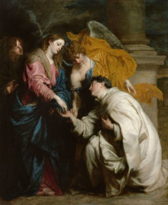Les Fiançailles de Guillaume Apollinaire dans Alcools - Peinture de Antoine van Dyck - Les fiançailles mystiques du bienheureux Joseph Hermann avec la Vierge Marie - 1630