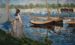 Mai de Guillaume Apollinaire dans Alcools - Peinture de Édouard Manet - La Seine à Argenteuil - 1874