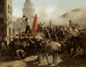 Quelques Mots à Un Autre de Victor Hugo dans Les Contemplations - Peinture de Horace Vernet - Barricade dans la rue de Soufflot, à Paris, le 25 juin 1848 - 1863