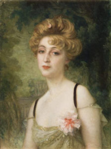 Rosemonde de Guillaume Apollinaire dans Alcools - Peinture de Ernest Hébert - Portrait de Rosemonde Gérard, Mme Edmond Rostand - 1901