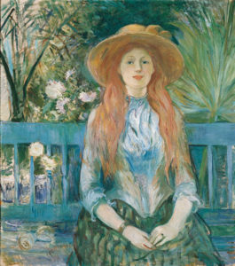 Tu Peux, Comme Il te Plaît... de Victor Hugo dans Les Contemplations - Peinture de Berthe Morisot - Jeune fille dans un parc - 1893