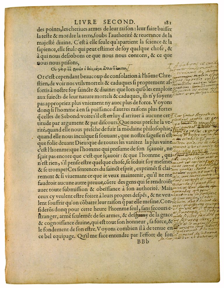 Apologie de Raimond Sebond de Michel de Montaigne - Essais - Livre 2 Chapitre 12 - Édition de Bordeaux - 012