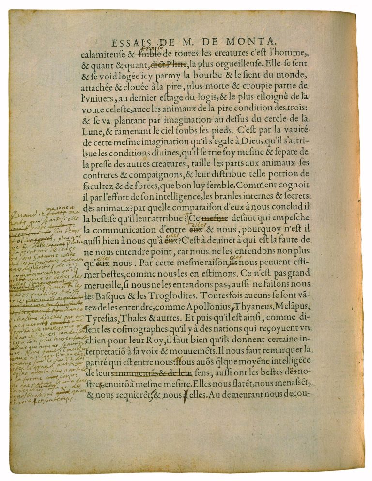Apologie de Raimond Sebond de Michel de Montaigne - Essais - Livre 2 Chapitre 12 - Édition de Bordeaux - 015