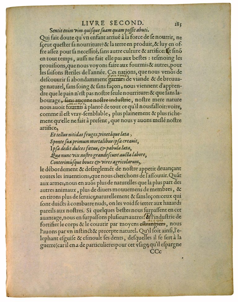 Apologie de Raimond Sebond de Michel de Montaigne - Essais - Livre 2 Chapitre 12 - Édition de Bordeaux - 020